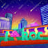 create trippy psychedelic illustration for album cover