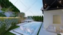 design your garden, backyard, swimming pool, patio , terrace
