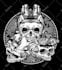 create dark art skull for your brand or band