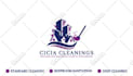 design house clean , janitorial, commercial cleaning   logo