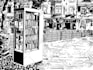 illustrate city scenes in comic style