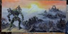 give you handpainted acrylic canvas paintings and shipping