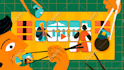 do a conceptual and editorial illustration for book, poster