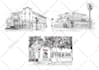 make beautiful sketch of house, building and environment