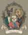 do pet portrait with cute clothes in vintage renaissance