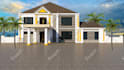 create photorealistic 3d exterior rendering and house elevation design