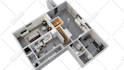 convert cad 2d plans to 3d floor plan and rendering quickly