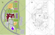 illustrate a custom vector 2d map, campground site, and city map