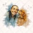 custom watercolor portrait and digital illustration from any photo