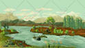 design awesome background and landscape pixel art nft