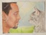 paint a picture, a portrait, an illustration with pencils, aquarelle or gouache