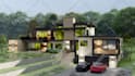 design 3d exterior rendering by architectural house plan