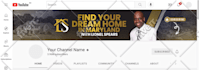 create real estate youtube channel banner design for realtor