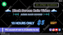 create 10 hour black screen rain video, fireplace, white and brown noise videos