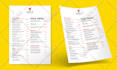 do modern restaurant menu design