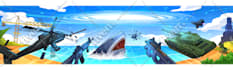 draw cartoon banners for youtube and twitch