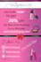 design feminine beautiful makeup cosmetic flyer and cards
