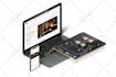 design digital product mockup, online course mockup, ecover bundle