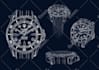 create unisex jewelry, watch design sketches, 3d cad for men