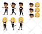 draw a vector 2d character, cartoon character