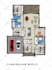design 2d color floor plan with 3d effect