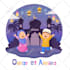 create awesome muslim children book illustration with cover