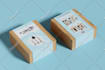 design minimalist box sleeve, belly band, product packaging and sticker labels