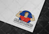 design construction, roofing, electrician, handyman or plumbing logo