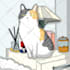 create a quirky and colorful custom cat illustration