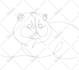 draw custom animal portrait in one line style