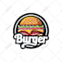 create burger pizza bbq food restaurant logo design