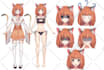 draw professional live2d vtuber model ready for rigging