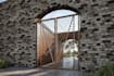 design main entry gate and boundary wall with 3d rendering