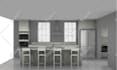 design and 3d rendering kitchen, bathroom and closets