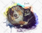 do a custom pet portrait, dog portrait, cat portrait
