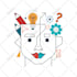 create a unique custom vector illustration in line art style