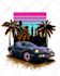 draw classic car illustration for tshirt design