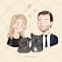 create a cute custom couples portrait for you