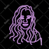 draw glowing neon minimalist hand drawn line art
