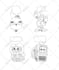 black white vector illustration
