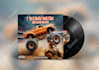 design album cover with advanced ai graphics design