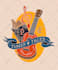 create retro illustration typography for you