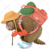 create cute animal character, cartoon mascot