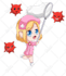 create cute anime style chibi art for keychain or sticker