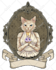 do pet portrait with cute clothes in vintage renaissance