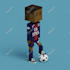 create voxel art, voxel character, voxel asset, object, 3d voxel model