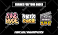 design unique custom text emotes for twitch, kick, youtube