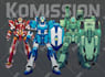 do custom digital 2d anime mecha art illustration
