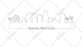 draw city skyline silhouette outline  landmark cityscape illustration