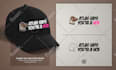 design badge, patches, logo for dad hat, cap, snapback in 24 hours